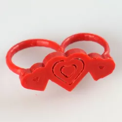 Two-Finger Hearts Ring