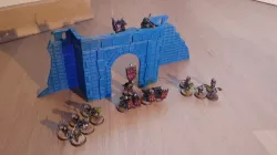 Village broken wall and door (Warhammer Scenography)