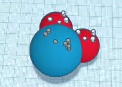 Water Molecule or Compound model ( Braille Labeled)