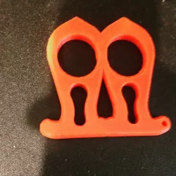 2 finger self defense tool keychain (knuckle duster)