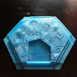 3D Catan Port Water Tile