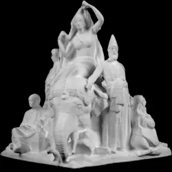 Asia Group, part of the Albert memorial in South Kensington, London