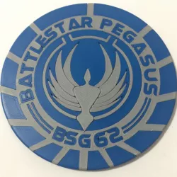 Battlestar Pegasus BSG-62 Emblem Coaster