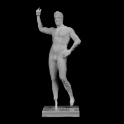 Bronze statue of a man at The Metropolitan Museum of Art, New York
