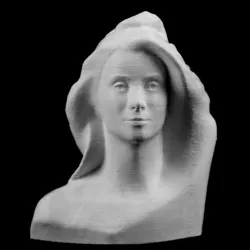 Bust of Marianne (Catherine Deneuve) at The Réunion des Musées Nationaux, Paris