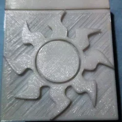 Deck box for Magic the gathering, with plains logo for 75 cards