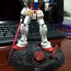 Destroyed Zaku - Gundam Action Base