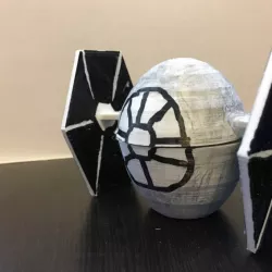 Easter Egg Challenge: TIE Fighter with BB-8 and R2D2 inside