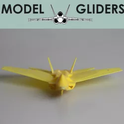 F18 Hornet Flying Glider Powered by an Elastic Band