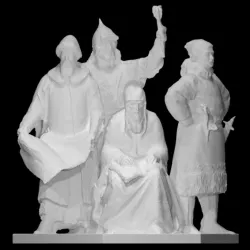 Group statue
