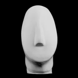 Head from Cycladic era at The Réunion des Musées Nationaux, Paris