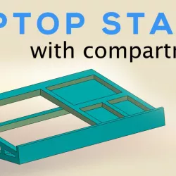 Laptop stand with compartments