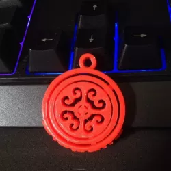 Mandala Rosa de Saron Keychain