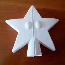 Mario Power Star Christmas Tree Topper
