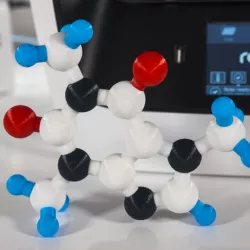 Multi-Color Caffeine Molecule Model