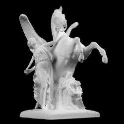 Pheme Holding Pegasus at The Réunion des Musées Nationaux, Paris