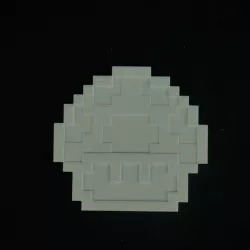 Retro Mario Pixel Mushroom