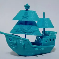 Shiver Me Timbers Benchy With Adjustable Sails.