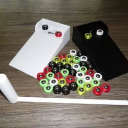 Tabletop Bocce and Cornhole Bearing Puck Games