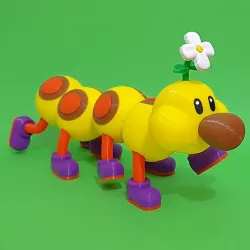 Wiggler from Mario games - multi-color