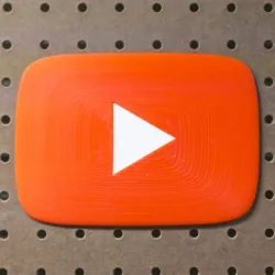 YouTube Play Button Pegboard Logo