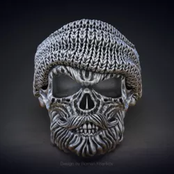 $17.00Skull ring with beard 3d model for 3d printing