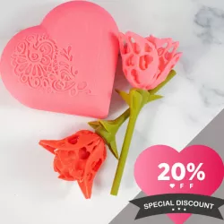 $4.00Pattern Heart Box & Rose Bundle