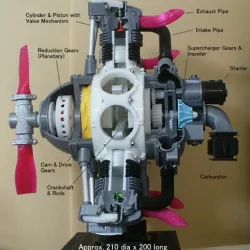 $50.00Radial Engine, 7-Cylinders, Cutaway