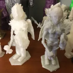 Aasimar Cleric Equipped with War Hammer and Shield