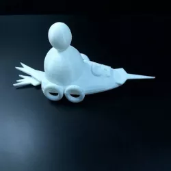 alien in nitro powered car