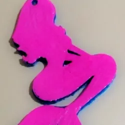 Beautiful Mermaid Keychain or Pendat