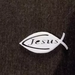 Bible bookmark Jesus fish