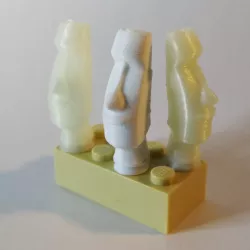 BRICK compatible moai head on easter island