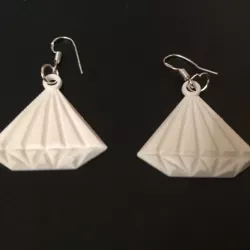 dimond charm earrings