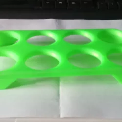 Egg tray in the refrigerator.