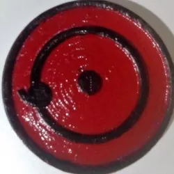 First Stage of the sharingan for Keychain or Pendant