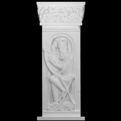 Frieze with a relief of King David Tuning his Harp
