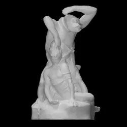 Gorilla defeating a Gladiator ("Retiaire et Gorille")