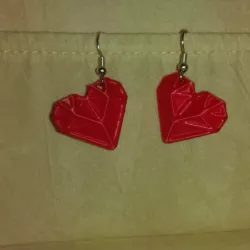 Heart wireframe earrings