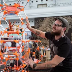 HEXAGONAL MODULAR SHELF / STRUCTURE FOR PRUSA RESEARCH MAKER FAIRE PRAGUE BOOTH