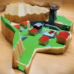Kakariko Village - Zelda Ocarina of Time (Multicolor)