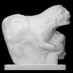 Lion with Human Prey