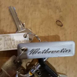 Mathematics keychain