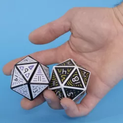 Multicolor Folding D20 Dice // 20 Sided Icosahedron Dice