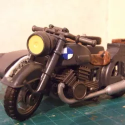 Playmobil Compatible WW2 German Motorbike sidecar updrade.