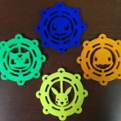 Pokemon Gen-1 Foldable/Spinnable Ornament Set