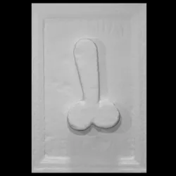Relief with phallus and inscription