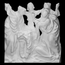 Relief with the fainting Virgin