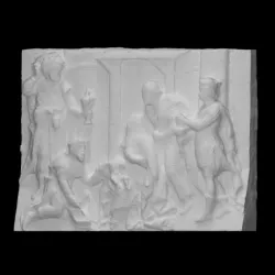 Reliefs with biblical scenes