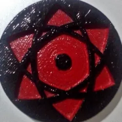 Sasuke's mangekyo sharingan eye for Keychain or Pendant